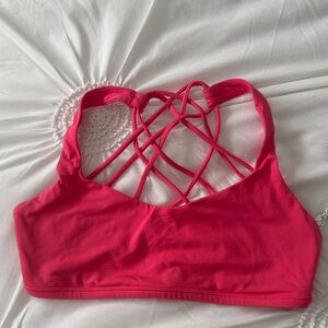 Lululemon Athletica Red Strappy Sports Bra